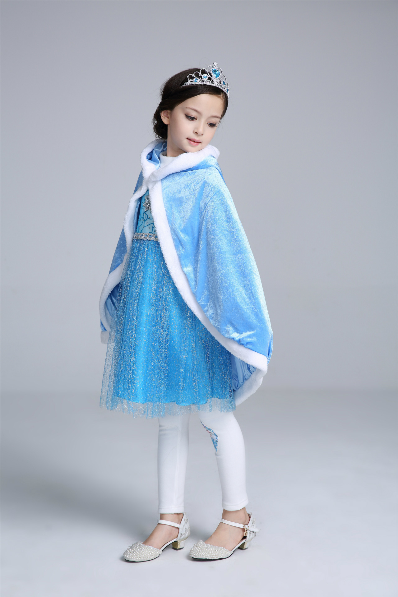 F68134 girl cape  girls shawl wool